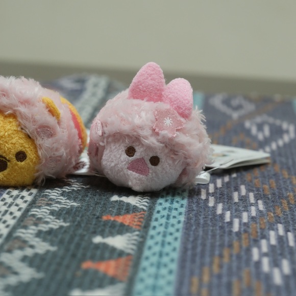Disney Store Japan 2021 SAKURA TSUM TSUM Pooh & Piglet Set - NEW - Picture 2 of 6